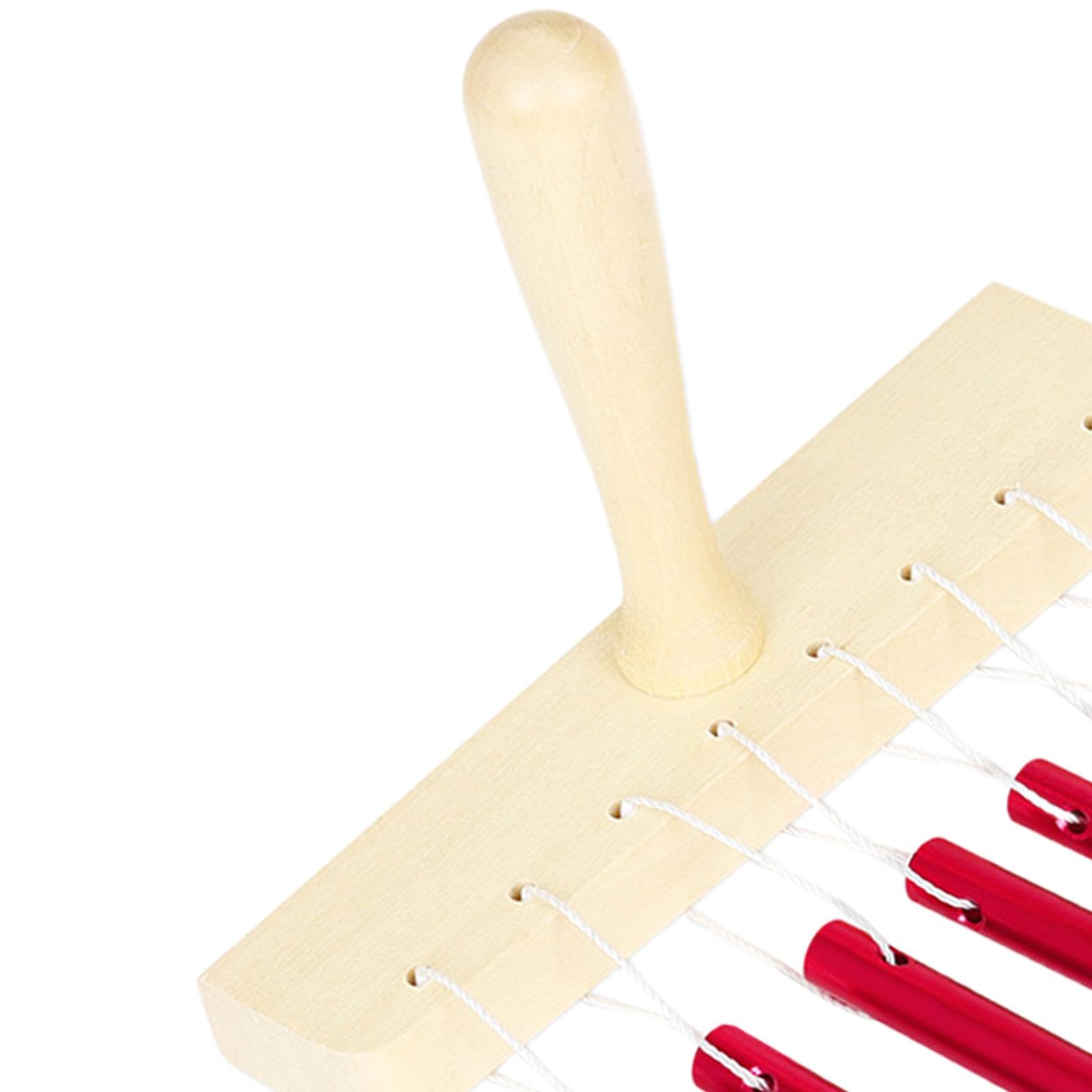 Gralara Carillon à Main à 8 Tons, Jouet Sensoriel, Percussion Musicale, Instrument de Musique pour Enfants, Cadeau D'anniversaire Idéal, Rouge