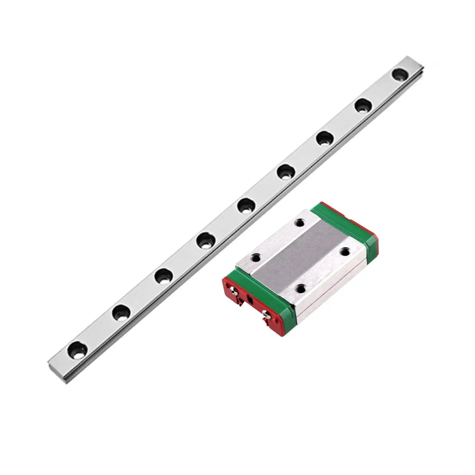 Glissières de guidage de mouvement linéaire en mét Glissière linéaire miniature MGN12 100 mm-800 mm 1 guide linéaire + 1 bloc MGN12C(500mm)