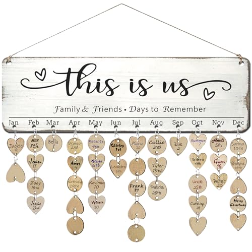 Grandma Mother Best Christmas Gifts from Son in Law, Family Birthday Tracker Calendar...