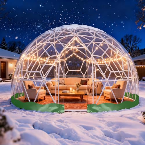 9.7 x 5.7 FT Garden Dome Tent, Outdoor TPU Greenhouse for...