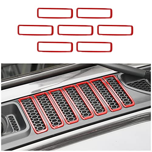 CheroCar for Jeep JL Hood Vents Cover Trim Hood Air Outlets Decorative Cover Exterior Accessories for Jeep Wrangler JL & Jeep Gladiator JT 2018-2022 (Red)