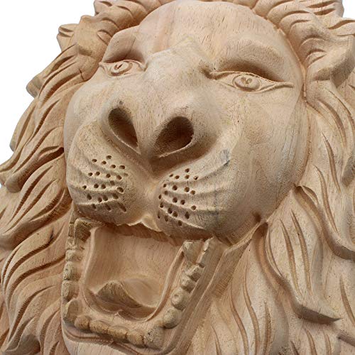 Beefs Woodcarving Lion Head Decal Corner Wood Applique For Home Decoration Maison Accessories Furniture Decor Decorative Long 30Cmx20Cm #TOP5