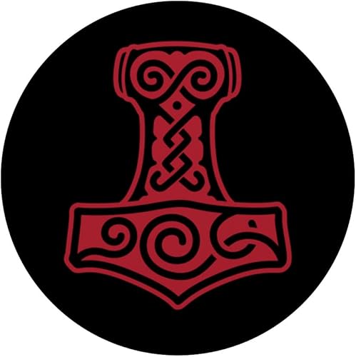 Miniatura 3 de Mjolnir Viking Thors Hammer escandinavo nórdico pagano PopSockets intercambiables PopGrip