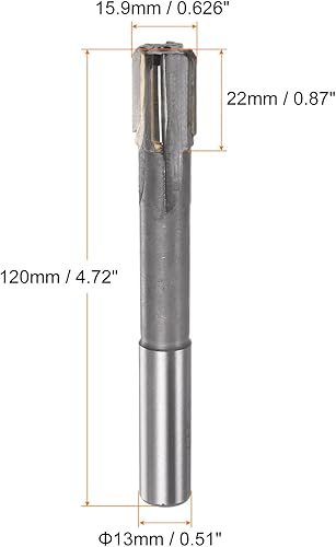 Miniatura 2 de HARFINGTON Escariador de chucking de 0.626in H7 C1K30 punta de carburo rectas de precisión, vástago redondo, fresadora