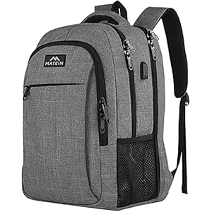 MATEIN Laptop Backpack 17.3 Inch Large Anti-Theft Backpack with USB Charging Port Work College Backpack Daypack for Men…
