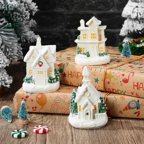 Casitas de Navidad de resina con luces para llenar de ilusión su hogar 6