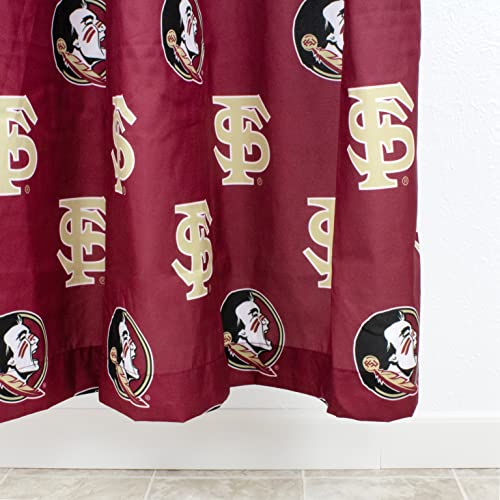 Image of College Covers Everything Comfy Florida State Seminoles Bright and Colorful Shower Curtain Cover 70 inch x 72 inch