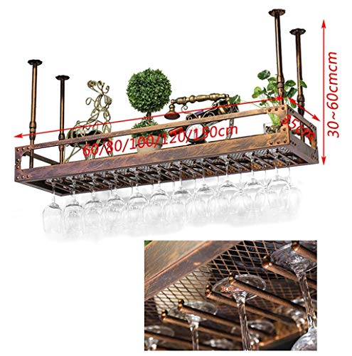 Soporte para Botellas de Vino con Repisa para Copas 100×35cm miniatura 2