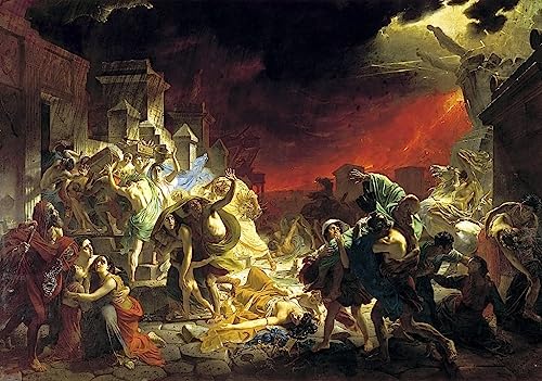 Affiches et gravures Le dernier jour de Pompéi sur toile haut de gamme 60x90cm