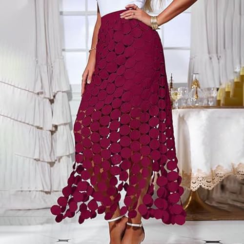 2025 Trendy Fringe Skirt for Women Elastic Solid Tassel Dress Stylish Irregular Summer Skirts Stretch Casual Dresses2