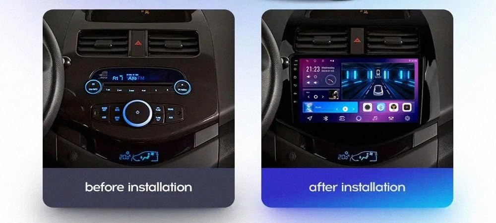 Autoradio Gps Navigation 2 Din per Chevrolet Classic Cruze 2009 Wireless Carplay Android Auto Stereo Auto Bluetooth Ips con Pantalla Táctil con Gps Navigatore/Swc/Mirror Link, 8 Nucleo 6G+128G