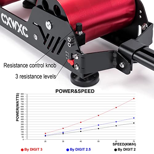 Bike Trainer Stand Resistance Adjustable - Portable Magnetic Bicycle Rollers Indoor Exercise/Fitness/Workout - Fordable Fully Aluminum Alloy