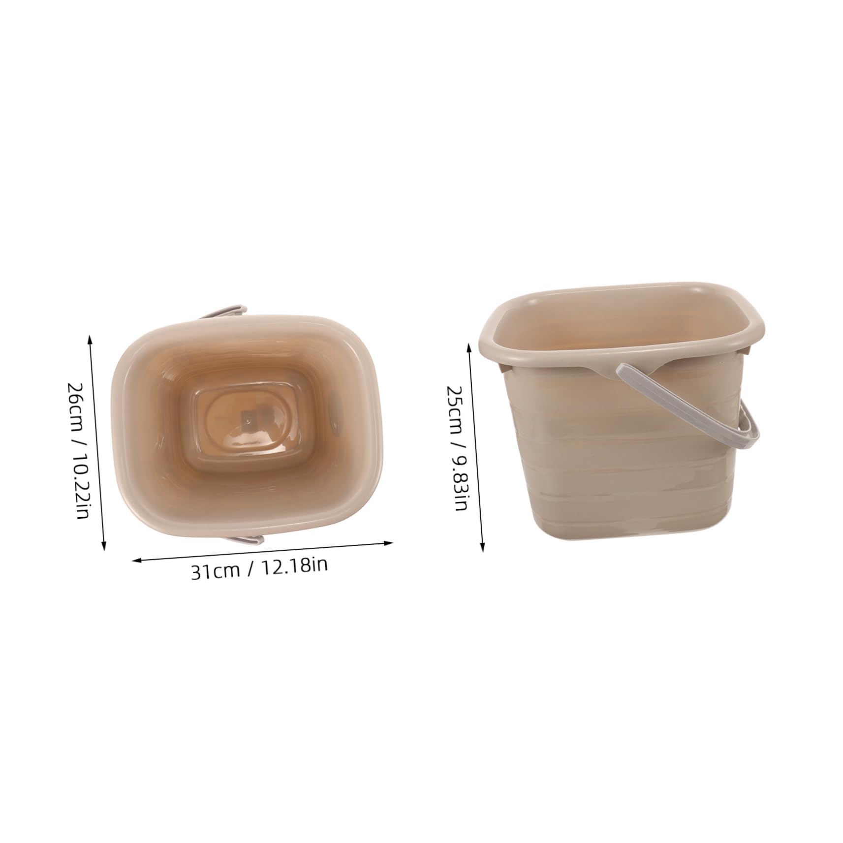 Holibanna Portable Plastic Bucket with Handle Multipurpose Water Container for Home Use Durable and Sturdy Design for Cleaning Camping and More