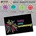 Better Office Products 36 Pack Work Anniversary Cards with Envelopes, Business Employee Appreciation Cards, Bulk Set, 4 x 6 Inch, 6 Fireworks Cover Designs,