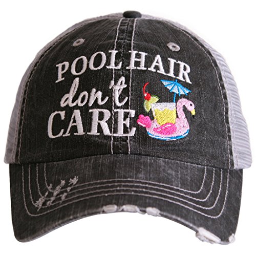 KATYDID Pool Hair Don’t Care Baseball Cap - Trucker Hat for Women