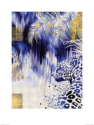 Summer Thornton (Ikat Leopard 60 x 80cm Art Print, Multi-colour, 60 x 80 cm