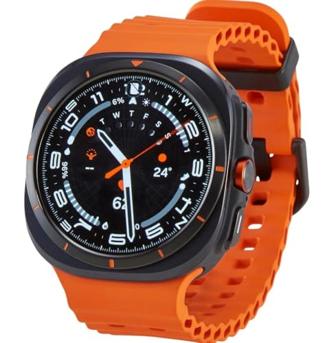Image of SAMSUNG Watch 7 Ultra LTE Ai (47mm) SM-L705F Latino Version (Tmobile Mint Tello Global), Sleep Fitness Tracker, GPS (Titanium Gray /Orange Band)