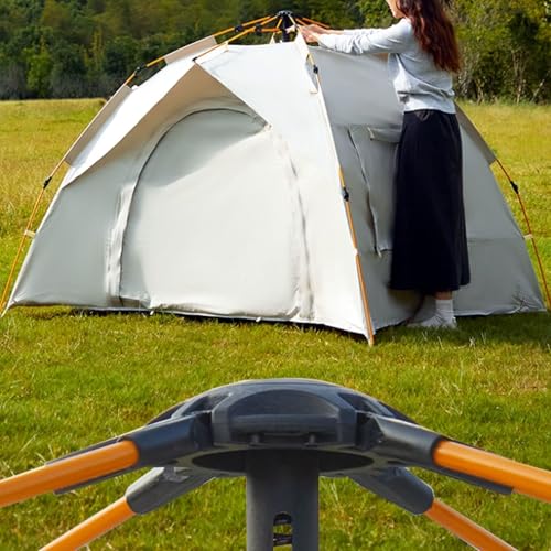 Carpa de camping automática portátil blanca grande miniatura 4