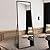 TheiaMo 65"×22" Wooden Full Length Mirror, Floor Mirror with Standing Holder Leaning/Hanging Mirror Wood Frame Large Wall-Mounted Mirror for Bedroom/Living Room, Brown Wood