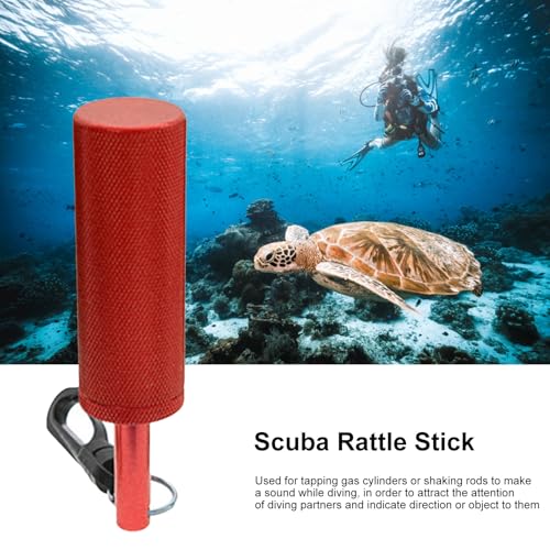 Campana de señal para hacer ruido y puntero de buceo de aluminio con clip 2