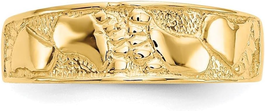 14k Yellow Gold Footprints Toe Ring