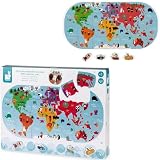 Janod - Bath Explorers Map - Early Years Bath Toy - Handling and Dexterity - Ages 3 and Up, J04719