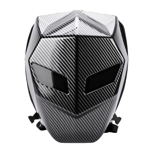 Diydeg Mochila LED para Motocicleta, Tela Programável, Fibra de Carbono à Prova D'água