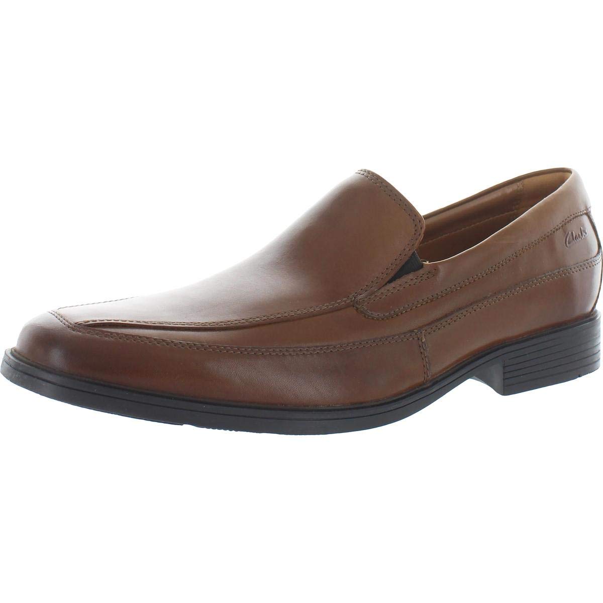 Clarks Mens Tilden Free Loafer, Dark Tan Leather, 8 UK Wide