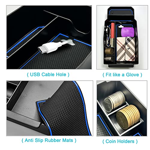 Image of for 2023 2024 2025 2026 Mazda CX50 Middle Console Armrest Storage Box 2023-2026 CX50 Accessories (Blue)