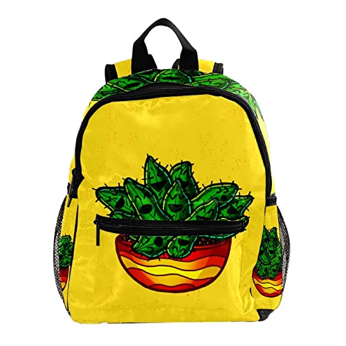 Sac à dos garçons filles 30,5 cm motif cactus jaune enfant scolaire