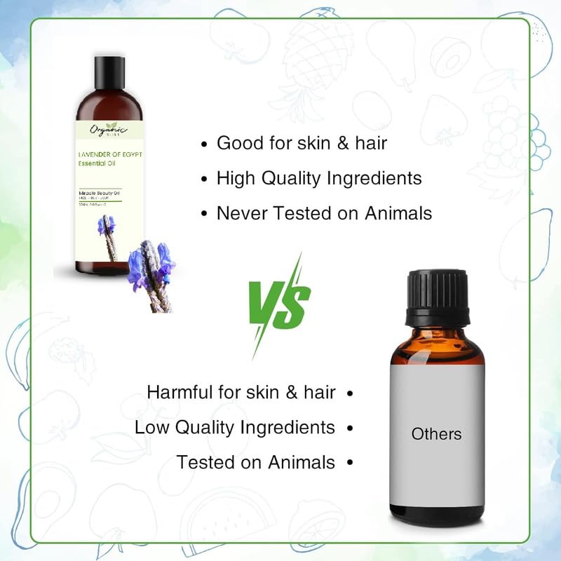 Image of Lavender of Egypt Essential Oil 100% Pure and Natural Therapeutic Grade Essential Oil for Hair Skin Care, Relief from Stress,Anxiety and Aromatherapy(50 ML)