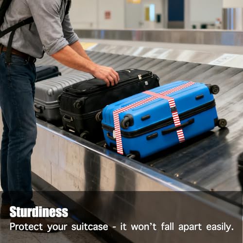 Image of Nuxovilar Luggage Straps Set for Suitcase 1.96x90.5in Polyester