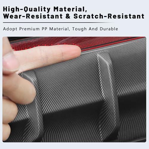 Rear Diffuser for Tesla Model Y (2020-2025) – No Drilling. This Rear Bumper molding Protector Lip is Made of PP Material with Not Applicable Juniper (Matte Carbon Fiber) by Arcoche - Image 4