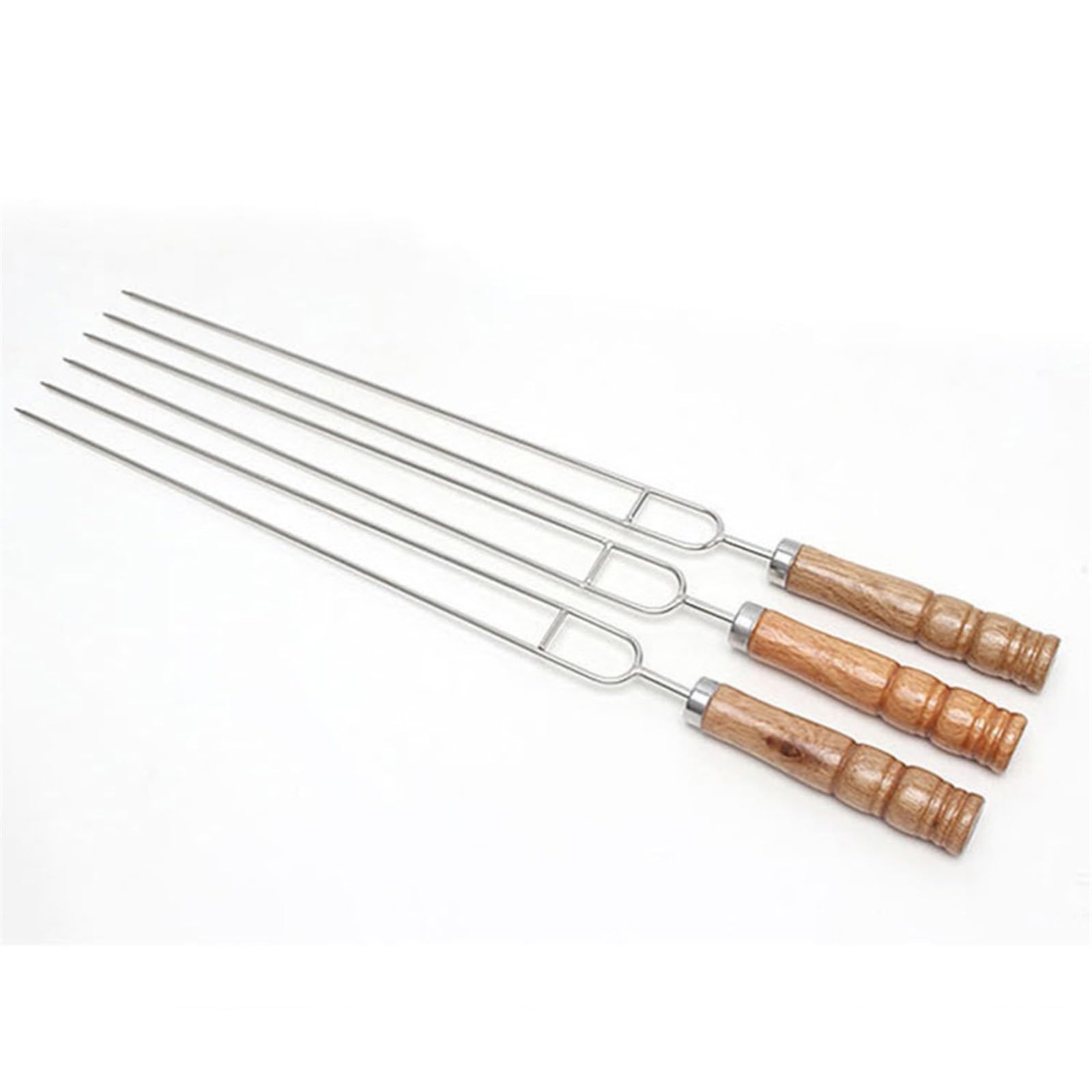 Brochetas para Kebab, Brochetas de Kebab, 3/6 Uds., Palo for Asar Barbacoa 4 Puntas, Herramientas for al Aire Libre Acero Inoxidable(6pcs)