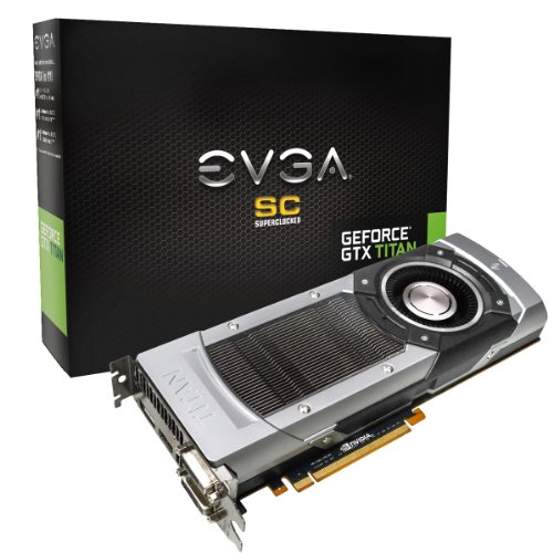 EVGA GeForce GTX Titan SC   Tarjeta gráfica (GeForce GTX Titan, NVIDIA, 876 MHz, 6144 MB, GDDR5 SDRAM, 384 bit), Gris