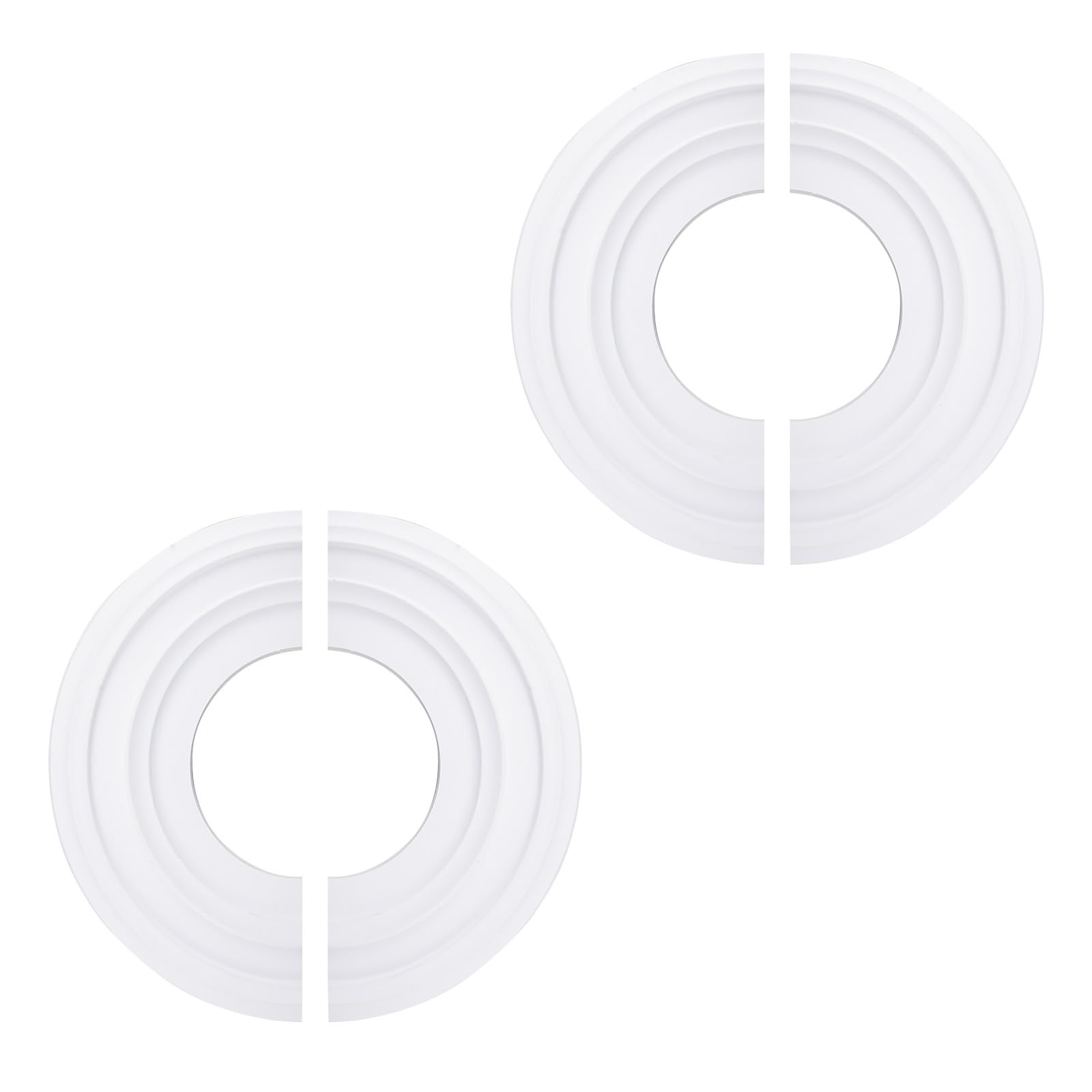 INCREWAY 2Packs Split Lighting PU Ceiling 3D Modeling Ceiling Cover Plate Ceiling Fan Medallion Home 12 Inch OD x 5 Inch ID