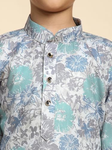 Image of Pro-Ethic Style Developer Boy's Cotton Embellished Kurta Pajama for Baby Kids Ethnic Wear (S-166)