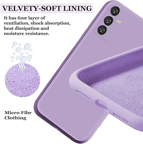 Image of A rtistque Liquid Silicone Back Cover Case for Samsung Galaxy F34 5G Shockproof TPU Soft Flexible with Camera Protection - Purple