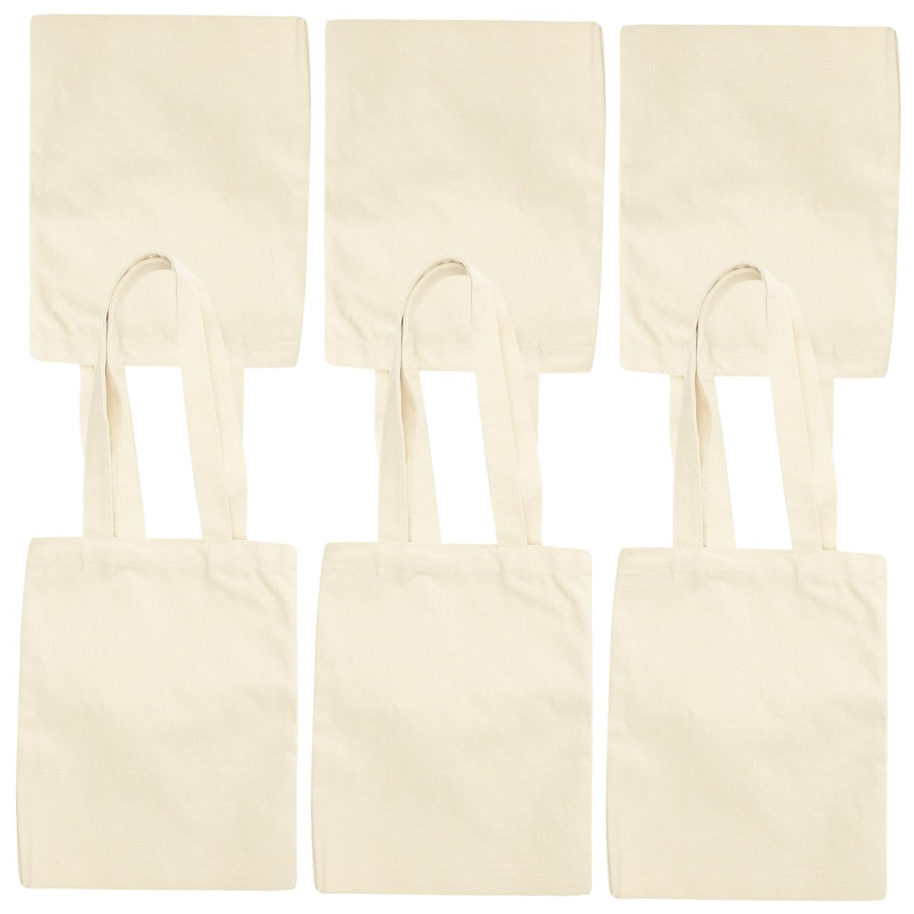 Zerodeko 6St leere Segeltuchtasche Einkaufstasche aus Segeltuch leere Tragetaschen Handtaschen Canvas-Einkaufstasche Mehrzwecktasche leere Umhängetasche Reißverschluss Aufbewahrungstaschen