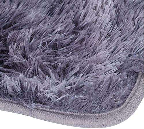 ARLTTH 3er Set Batik Badematten Set Aus Weichem Plüsch, rutschfest, Saugfähig, Badezimmerteppich, U-förmiger Konturteppich Und Toilettendeckelbezug, Waschbar (Grau) – Bild 6