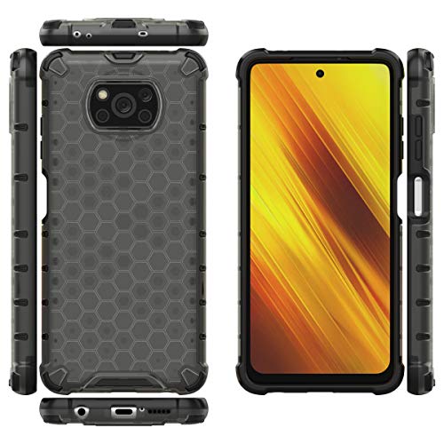 Image of Glasgow | for Poco X3 Honeycomb Pattern Back Case Cover for Poco X3 - Black