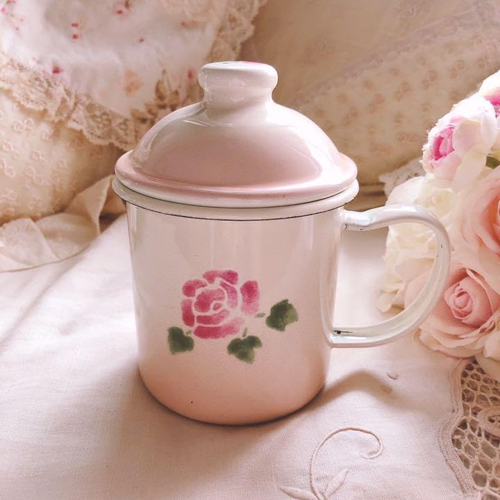 12/31までの出マニーローズホーロー蓋付きマグカップセットイマン