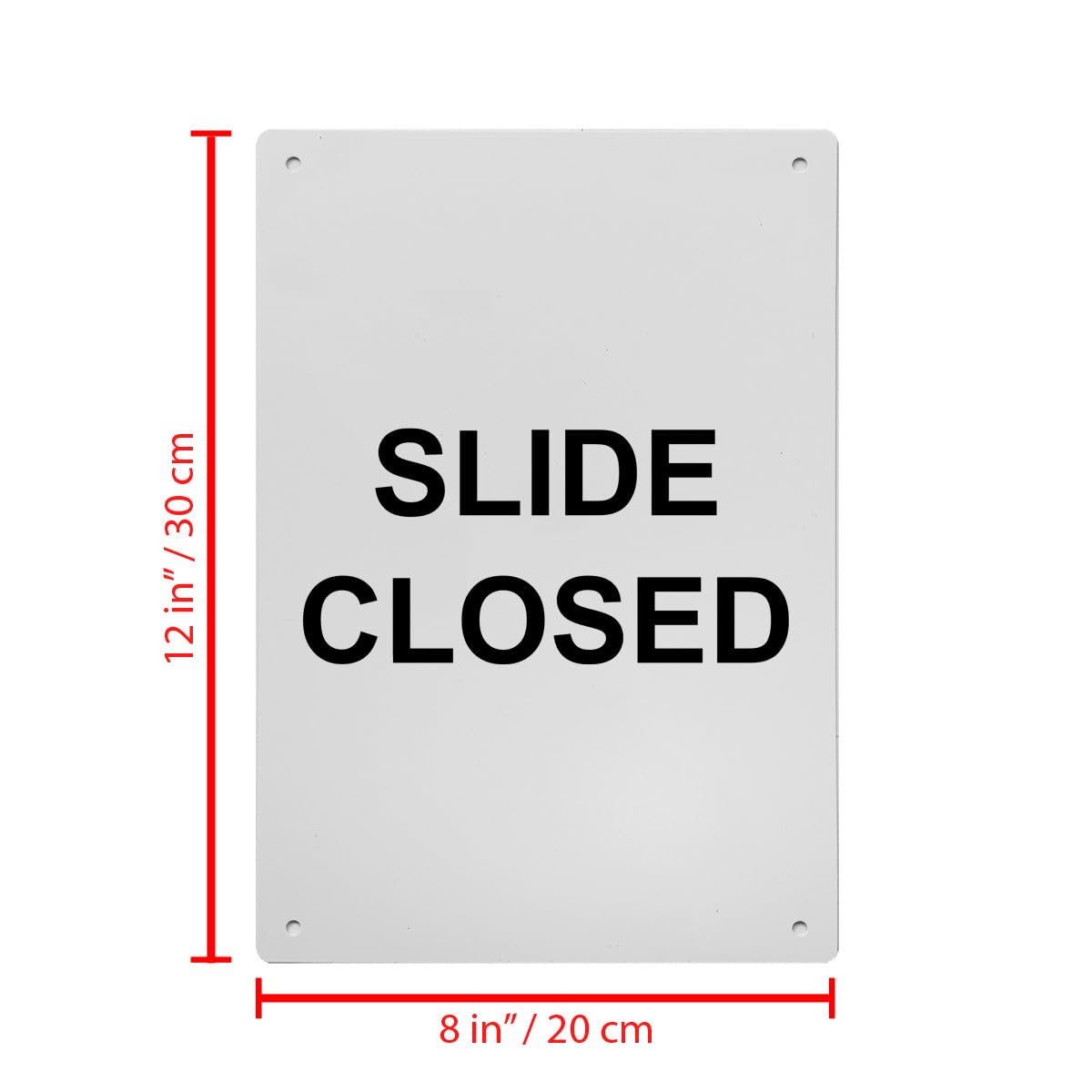 Slide Closed Sign, 8.5 x 11 in