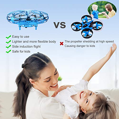 KToyoung Hand Operated Drones for Kids Adults,Hands Free Mini Drone Small Flying Ball Toy UFO Drone Indoor Outdoor Motion Sensor Helicopter Ball Toys for Kids 6 7 8 9 10 and Up Years Boys Girls Gift