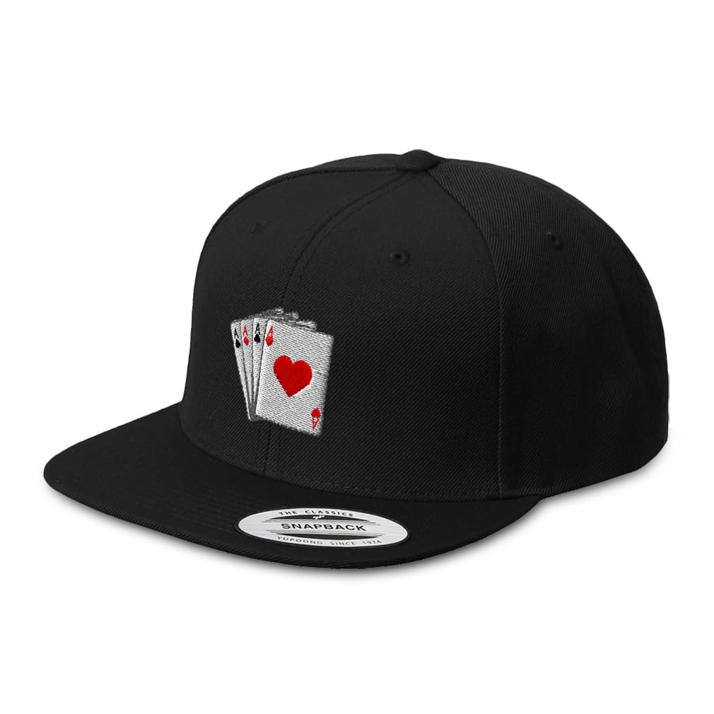 Custom Snapback Baseball Hat Game Poker Cards As Logo Embroidery Club Acrylic