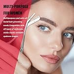 LePinko Eyebrow Trimming Scissors with Combs, Gifts For Men Women Stocking Stuffers, Gray - Image 4