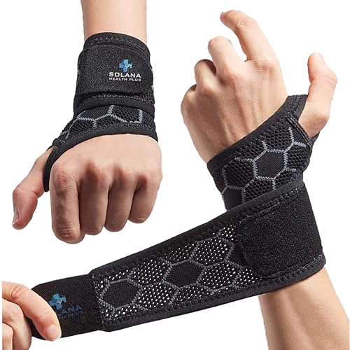 Wrist Brace for Carpal Tunnel Syndrome, Comfortable and Adjustable, Brace for Arthritis and Tendinitis, Wrist Compression Wrap for Pain Relief, all day wear Women & Men- Both hands – Single