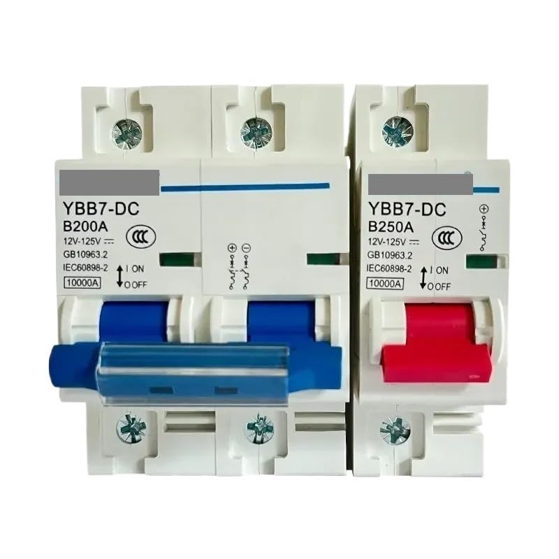 Diferencial Auto Rearmable Disyuntor de CC 1P 2P 80A 100A 125A 150A 200A 250A 12/24/36/48/60/72/120V Interruptor seguridad(2P,250A)