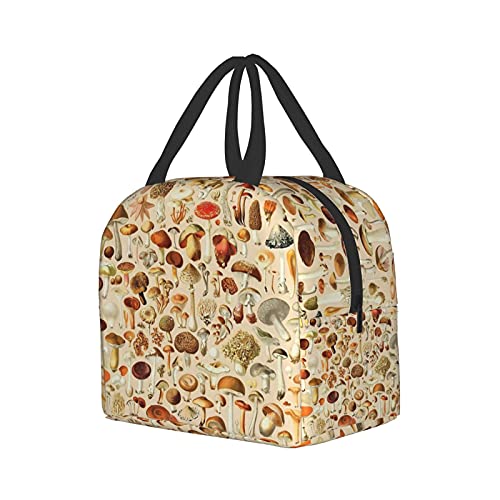 Vdcucc Vintage Mushroom Lunch Box Reusable Lunch Bag Food Container For Women Men Adults Work Travel Picnic #TOP1