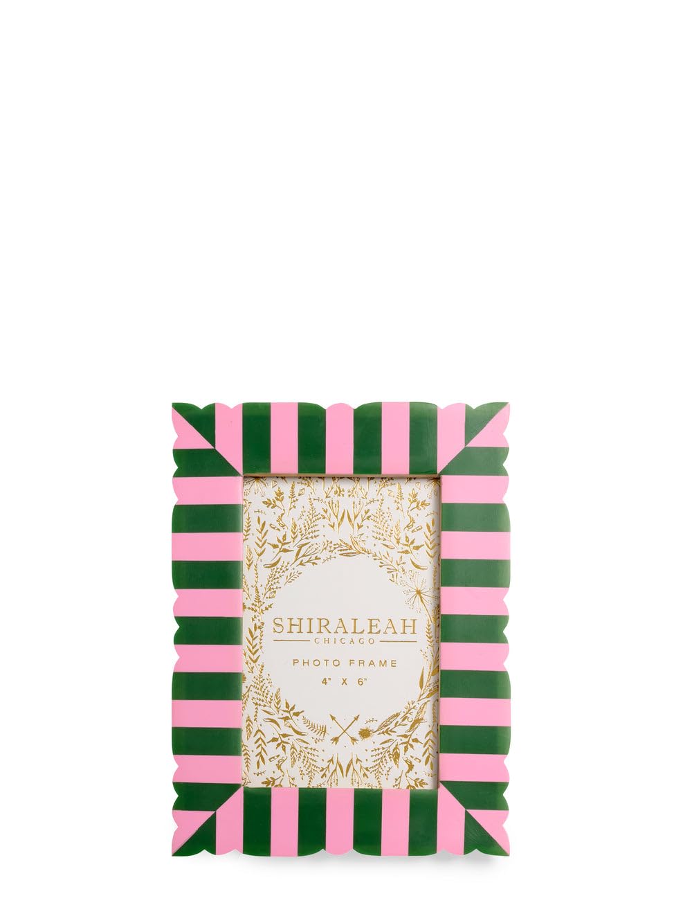 Cadre photo rose 10x15 Shiraleah Viva à bords découpés